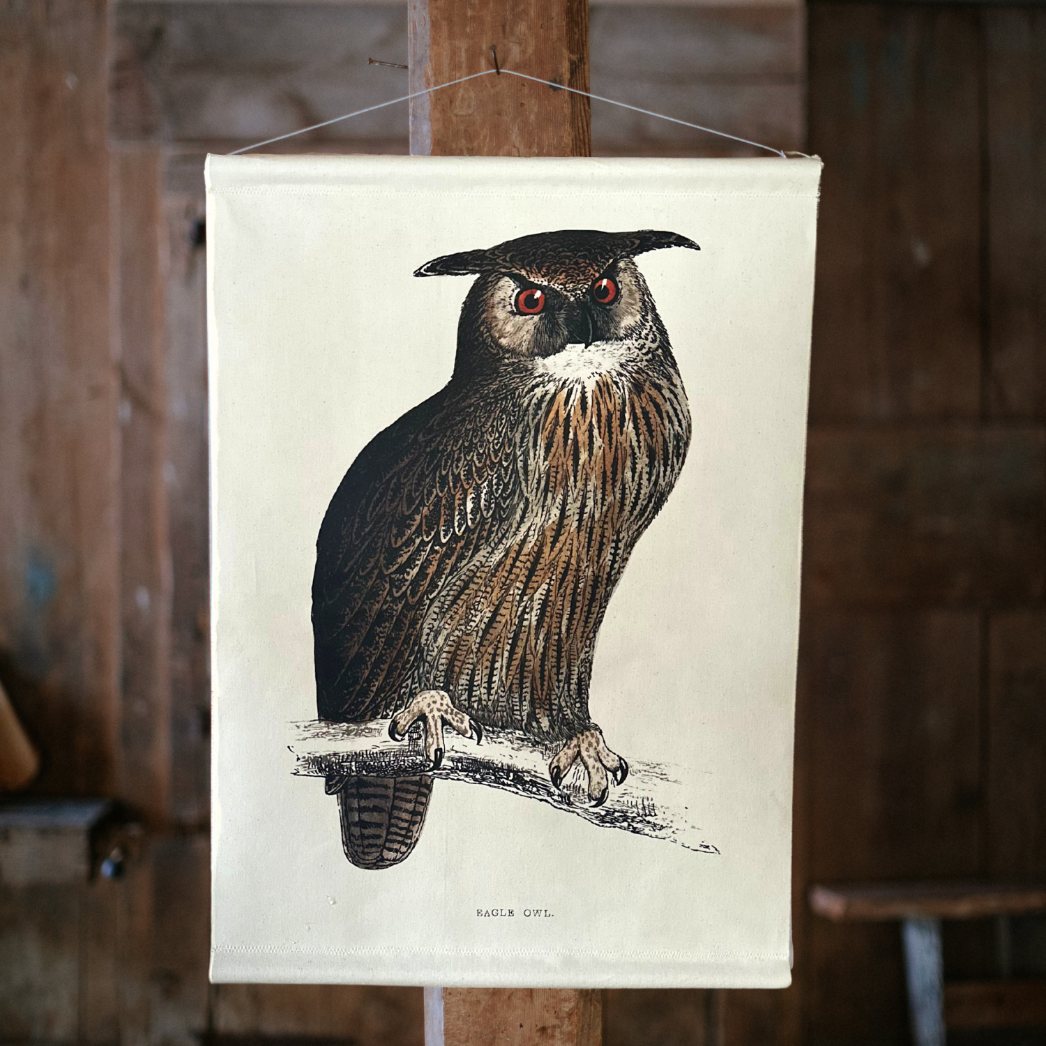 Eagle Owl - Canvas Wall Hanging